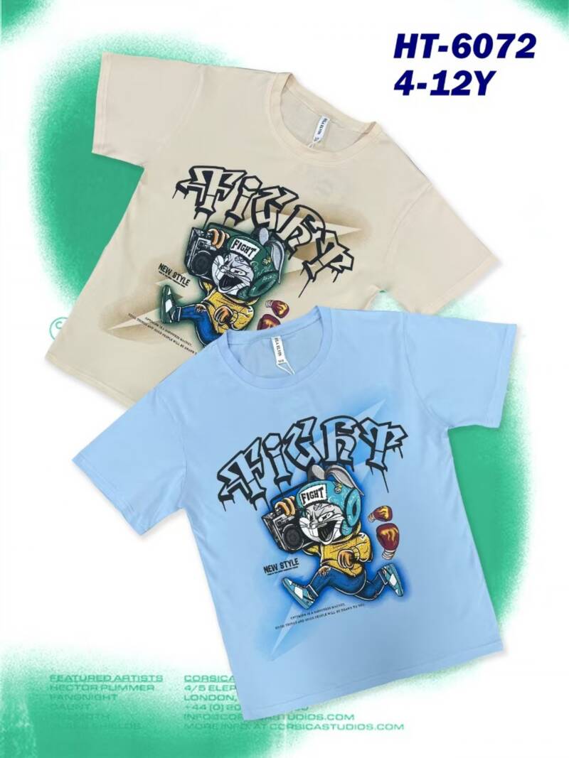 Bluzka chłopięcy. Roz 4-12. 1 Kolor Paczka 5 szt. 1